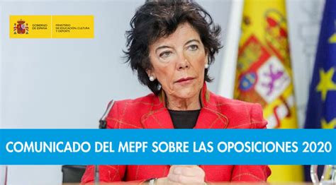 Oposiciones Secundaria 2020 | Comunicado del Ministerio ...