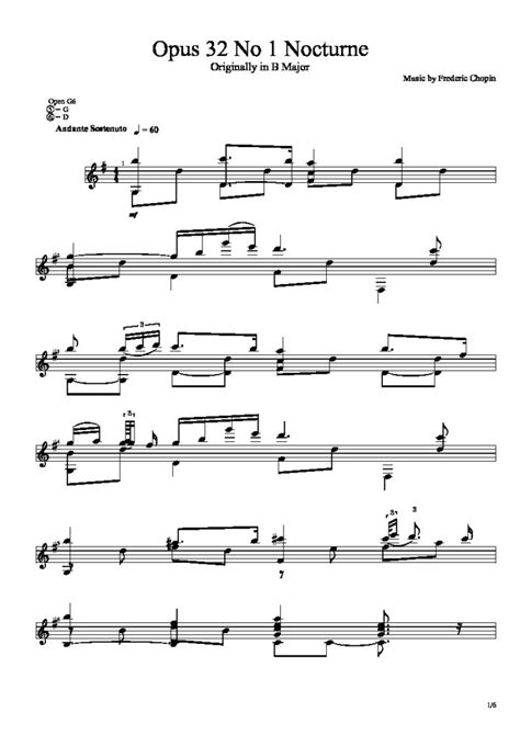 Opus 32 No 1 Nocturne by Frederic Chopin  PDF    CGLIB.ORG