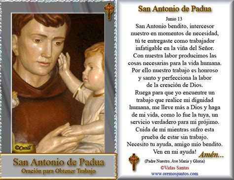 ORACIÓN A SAN ANTONIO DE PADUA | Oracion a san antonio ...