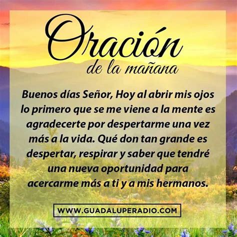 Oracion de la mañana | Oracion para la mañana, Frases ...