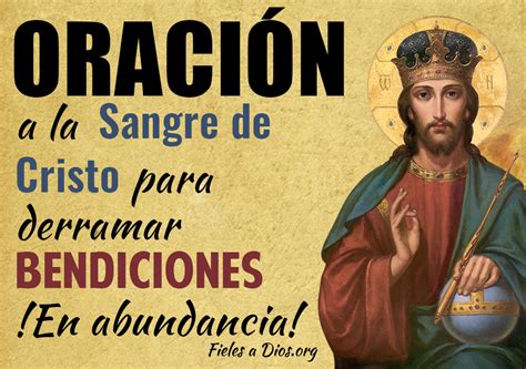 Oración de la Sangre de Cristo para Derramar Bendiciones ...