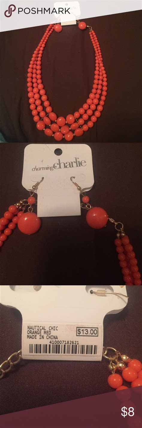 Orange necklace from Charming Charlies | Orange necklace, Charming ...