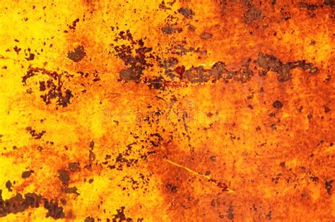 Orange Rust Texture On Metal Sheet Abstrac Background And ...