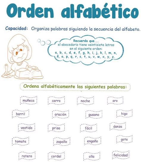 Orden alfabetico | Escuela | Pinterest | Spanish, School ...