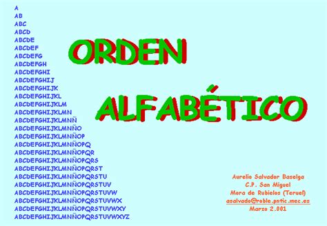 Orden alfabético   Game   PLANEACIONES GRATIS ...