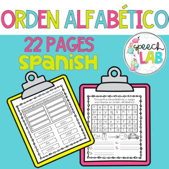 Orden Alfabético   Spanish Alphabetical Order by Speech ...