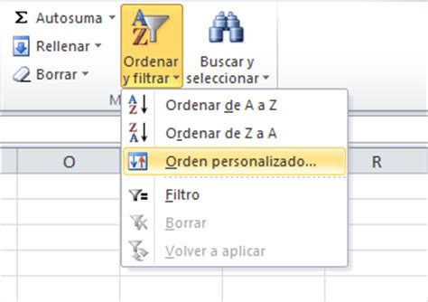 Orden personalizado en Excel   Excel Total