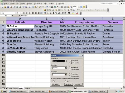 Ordenar datos en Excel