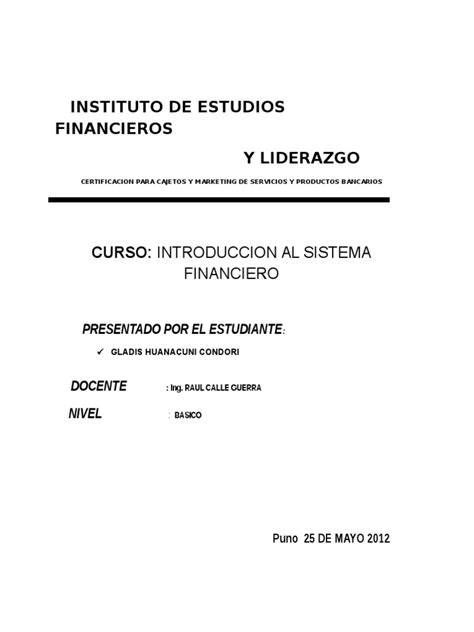 Organigrama Estructural Del Sistema Financiero Peruano ...