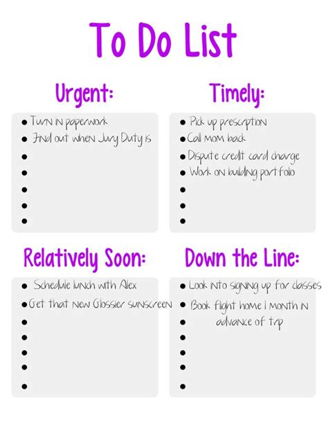 Organized Priority To Do List PRINTABLE INSTANT DOWNLOAD: