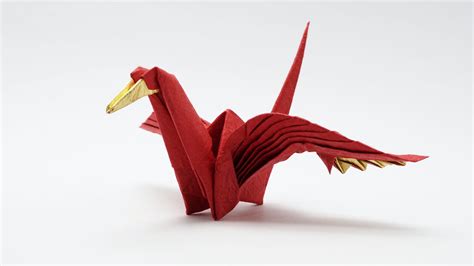 Origami Feathered Crane   Jo Nakashima