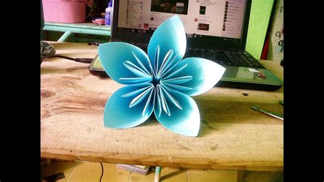 Origami Flor 5 pétalos   YouTube