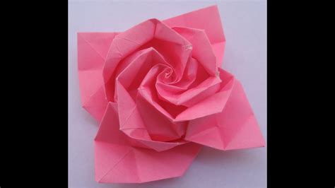 origami tutorial: Rose   YouTube