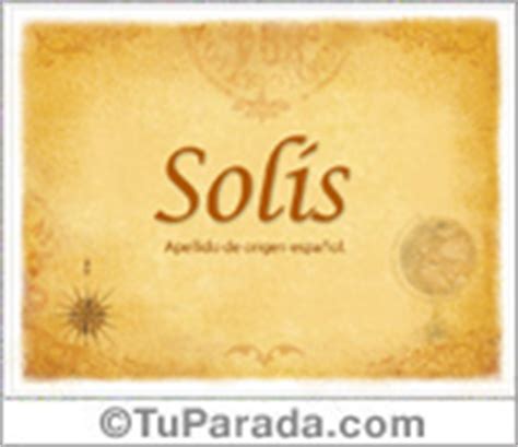 Origen del apellido Solís   significado de Solís, apellido ...