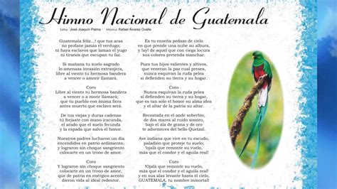 ORIGINAL   Himno Nacional de Guatemala.   YouTube