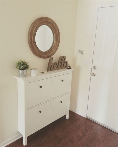Our small entryway. Ikea Hemnes shoe cabinet. | Ikea ...
