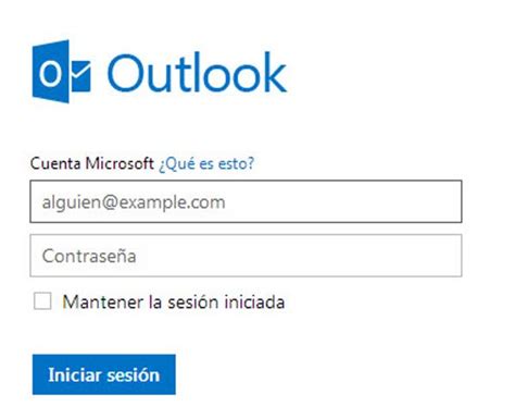 Outlook iniciar sesión por primera vez