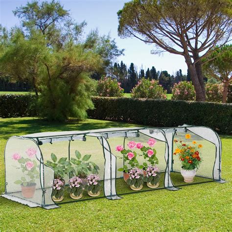 Outsunny Invernadero Caseta 300x100x80cm para Jardín Terraza Cultivo de ...