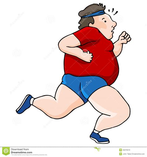 Overweight Runner Stock Vector   Image: 42276510