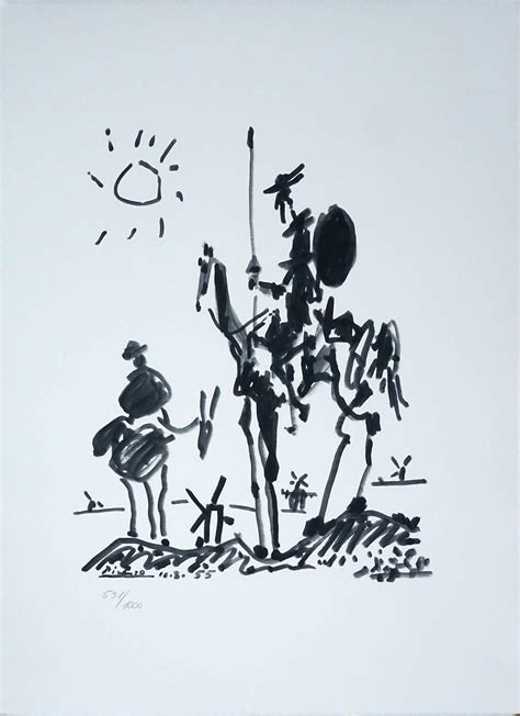 Pablo Picasso.  Don Quijote y Sancho  531/1000   Subasta Real ...