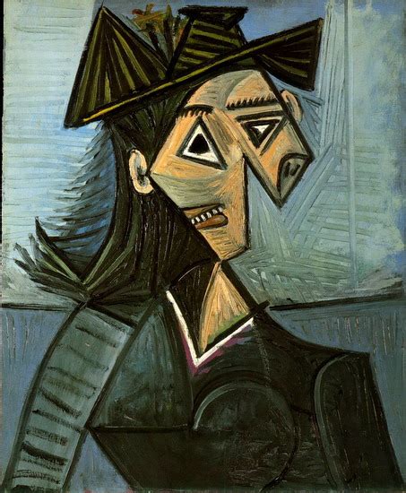 Pablo Picasso — Bust of a Woman with a hat with flowers, 1942