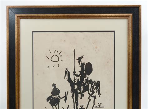 Pablo Picasso   Vintage Signed Lithograph Don Quixote Of Pablo Picasso