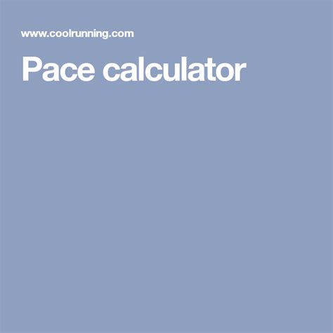 Pace calculator | Running a mile, Half marathon training ...
