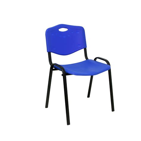 Pack de 4 sillas oficina PVC azul ref: 124 PC   Papeleria ...