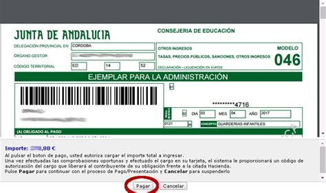 Pagar modelo 046 de la Junta de Andalucía | TicArte