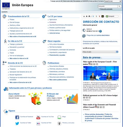 Página oficial de la Unión Europea | Recurso educativo ...