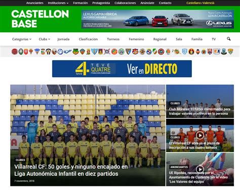 Página Web de Castellón Base con todo el Fútbol ...