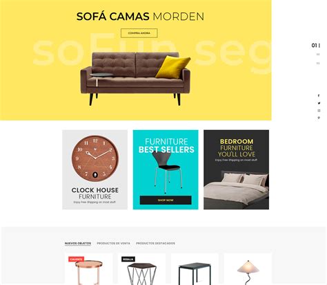 Página web para sofás y empresas de muebles