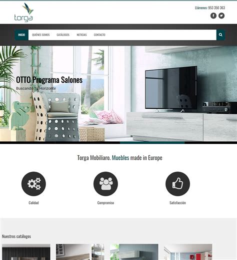 Página web Torga mobiliario | QuatreSoft   Servicios Internet