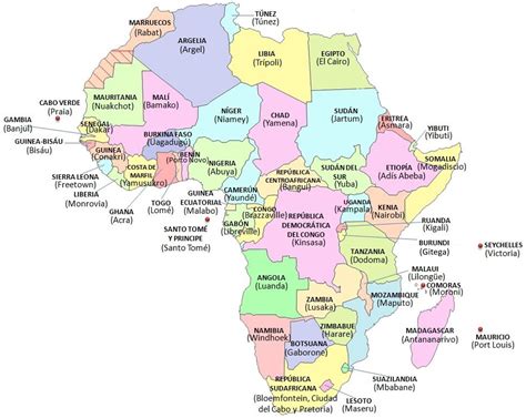 Países y capitales de África | Saber es práctico