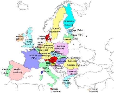 Países y capitales de la Unión Europea  2020  | Saber es ...