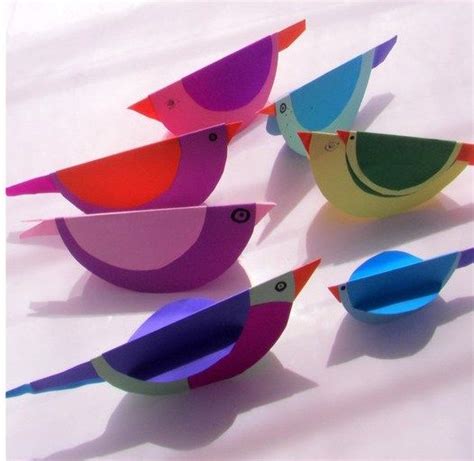 Pajaritos de papel   Dale Detalles | Paper birds diy, Paper crafts for ...