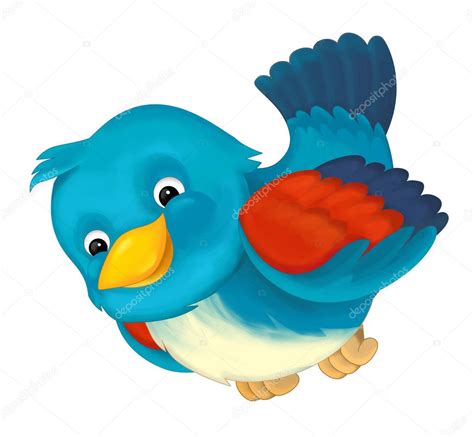 pájaro azul de dibujos animados — Foto de stock  agaes8080 #155593614