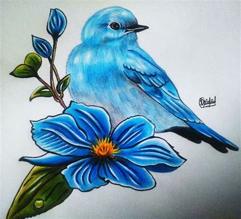 pájaro azul | Painting, Art, Watercolor