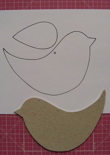 pajaros de tela para colgar moldes | Bird template, Bird crafts, Paper ...