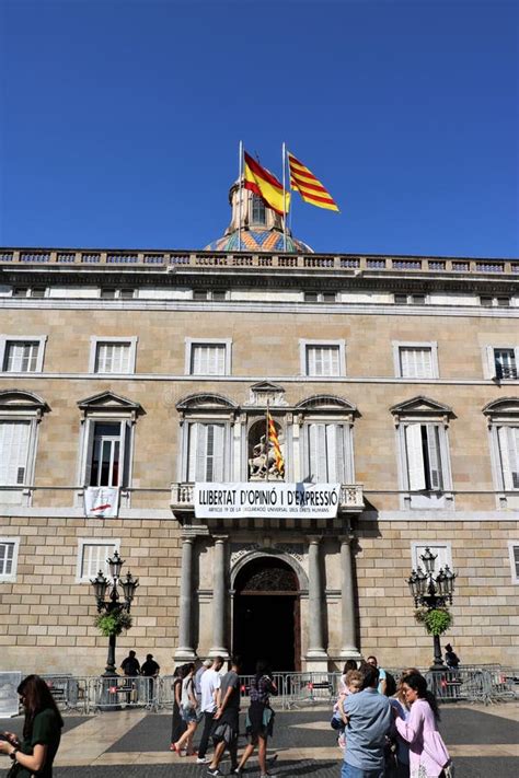 Palau De La Generalitat De Catalunya in Barcelona Editorial Photography ...