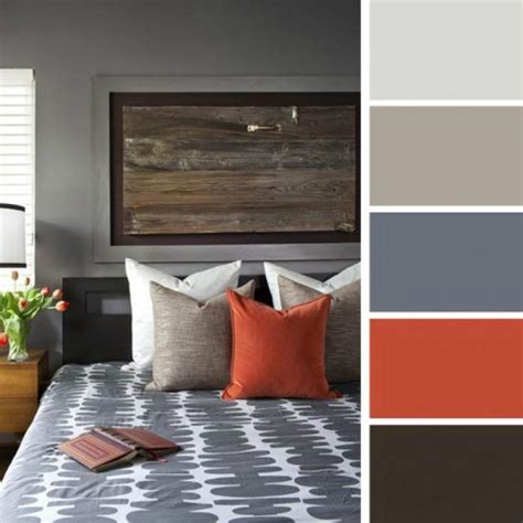 paleta de colores para dormitorio grises naranja con imágenes ...