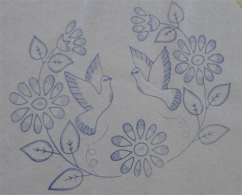 Palomas | Birds embroidery designs, Bird embroidery pattern, Hand ...