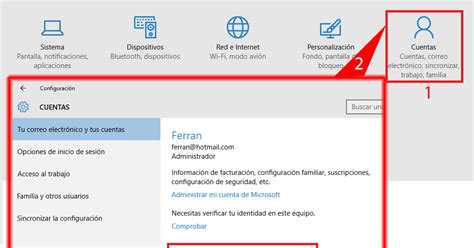 Pantallazos.es: Windows 10: Iniciar sesión con una cuenta local o de ...
