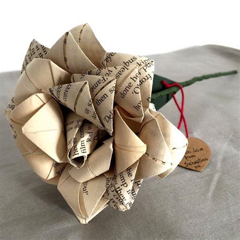 paper literary origami rose by the origami boutique ...