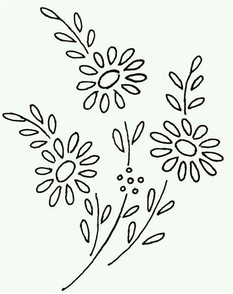 para bordar | Embroidery flowers pattern, Hand embroidery flowers, Hand ...