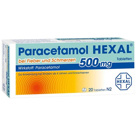 Paracetamol 500 mg Hexal Tabletten | 03485558 | Fieber ...