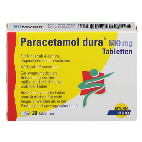 Paracetamol dura 500 mg Tabletten   shop apotheke.at