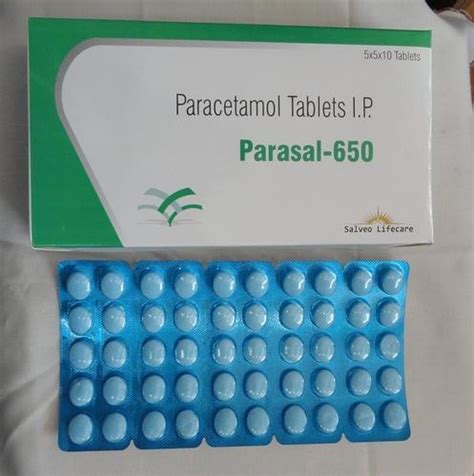 Parasal 650 Paracetamol 650 Mg Tablet, Packaging Type: Box ...