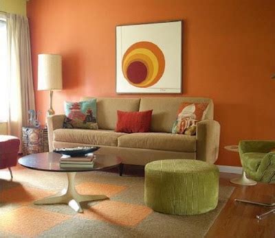 Paredes de Sala en Color Naranja | Ideas para decorar ...