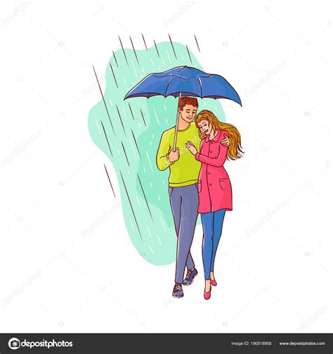 Pareja Bajo La Lluvia Dibujo : ️15 Chica bailando bajo la lluvia ...